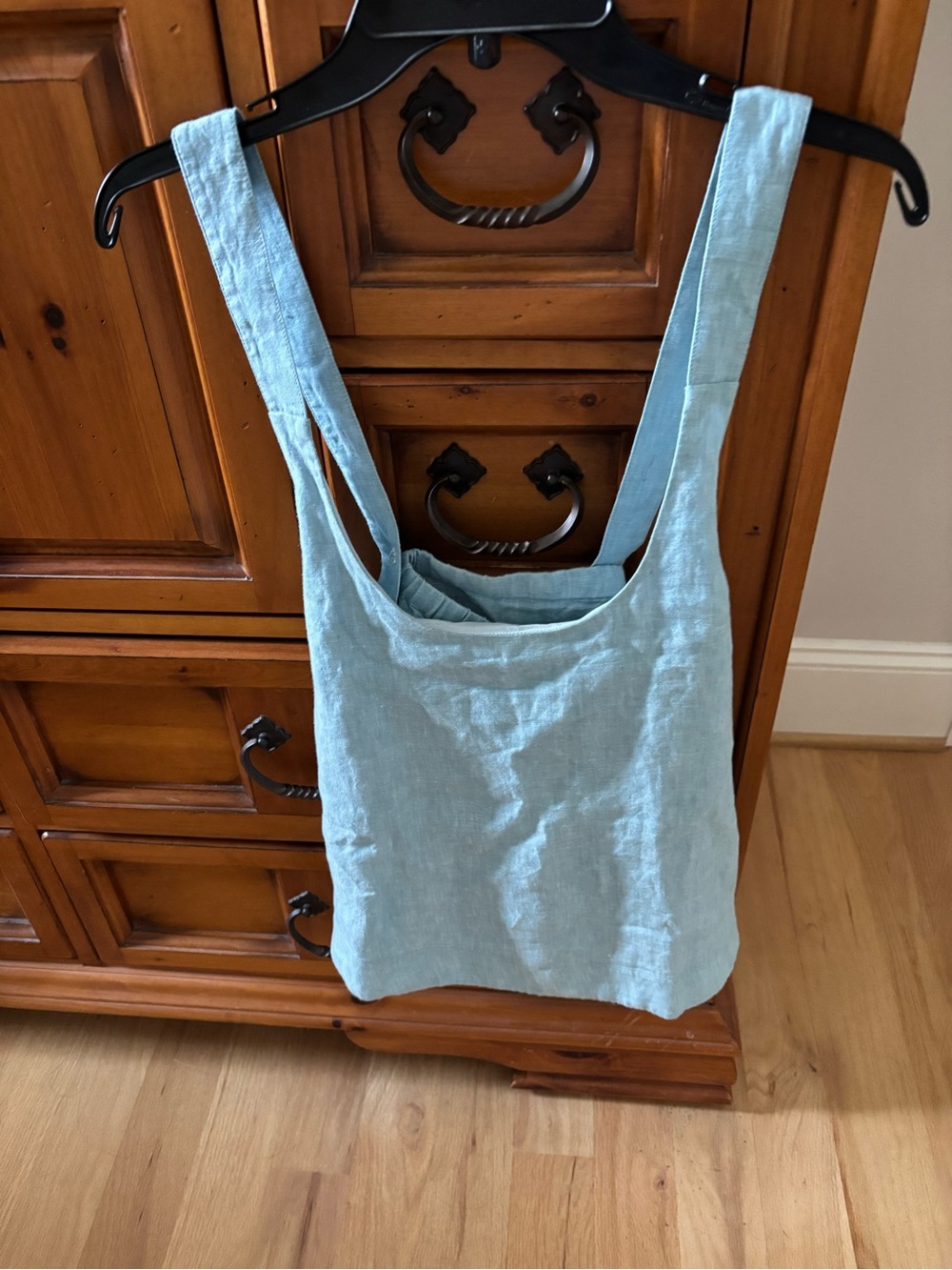 Light Blue Linen Tank too- Casual Everyday